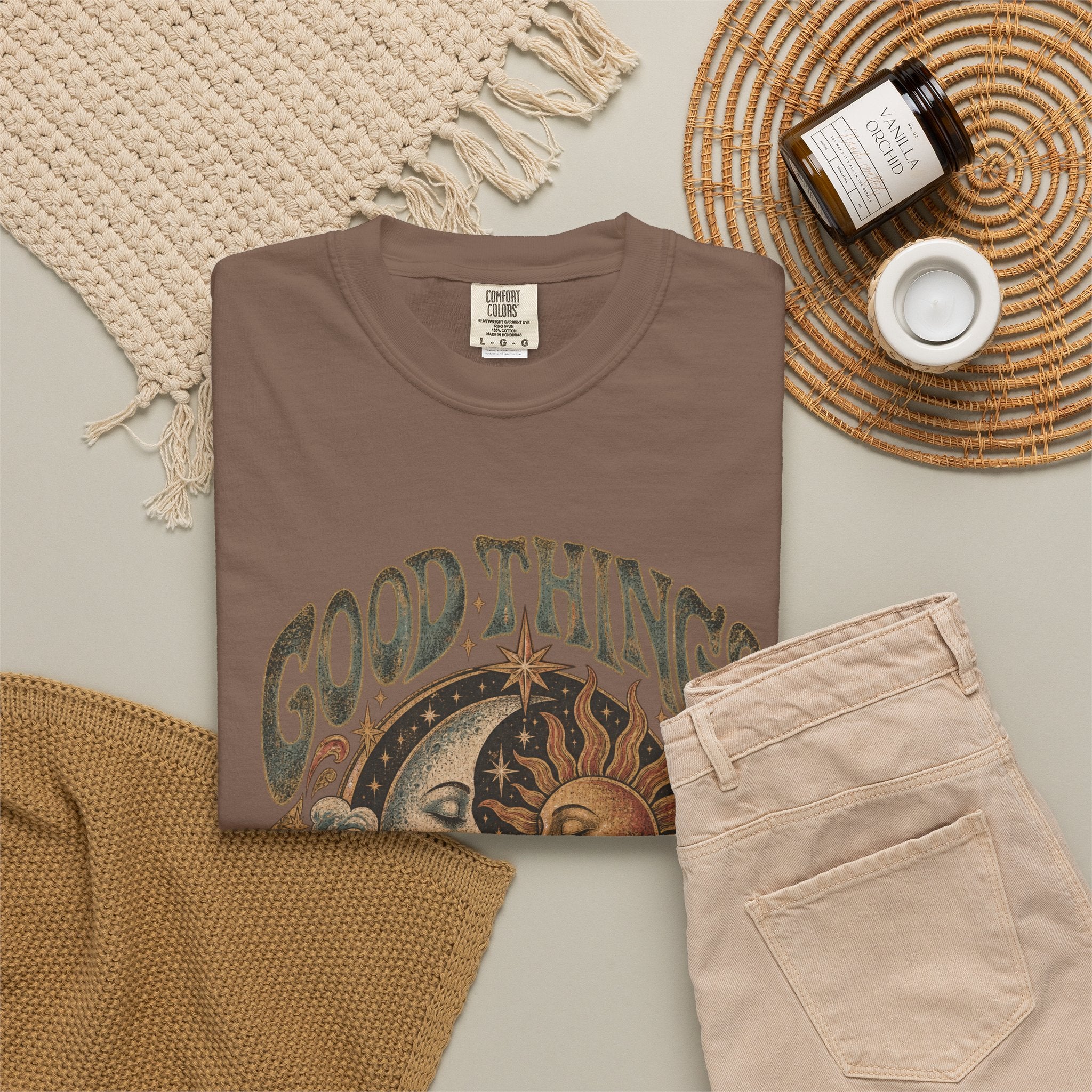 Good Things Take Time Tee — Vintage Sun & Moon Graphic T-Shirt