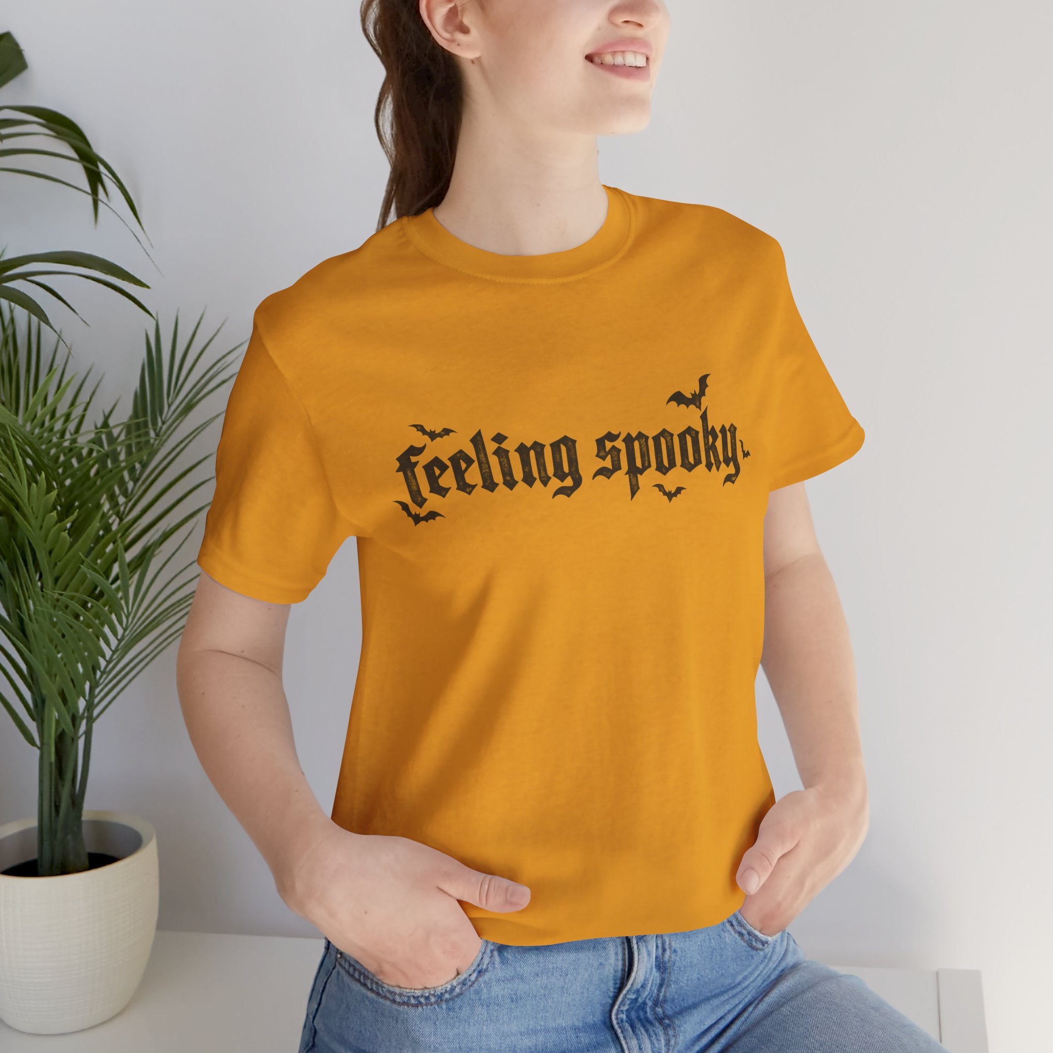 Feeling Spooky T-Shirt — Gothic Halloween Tee with Bats