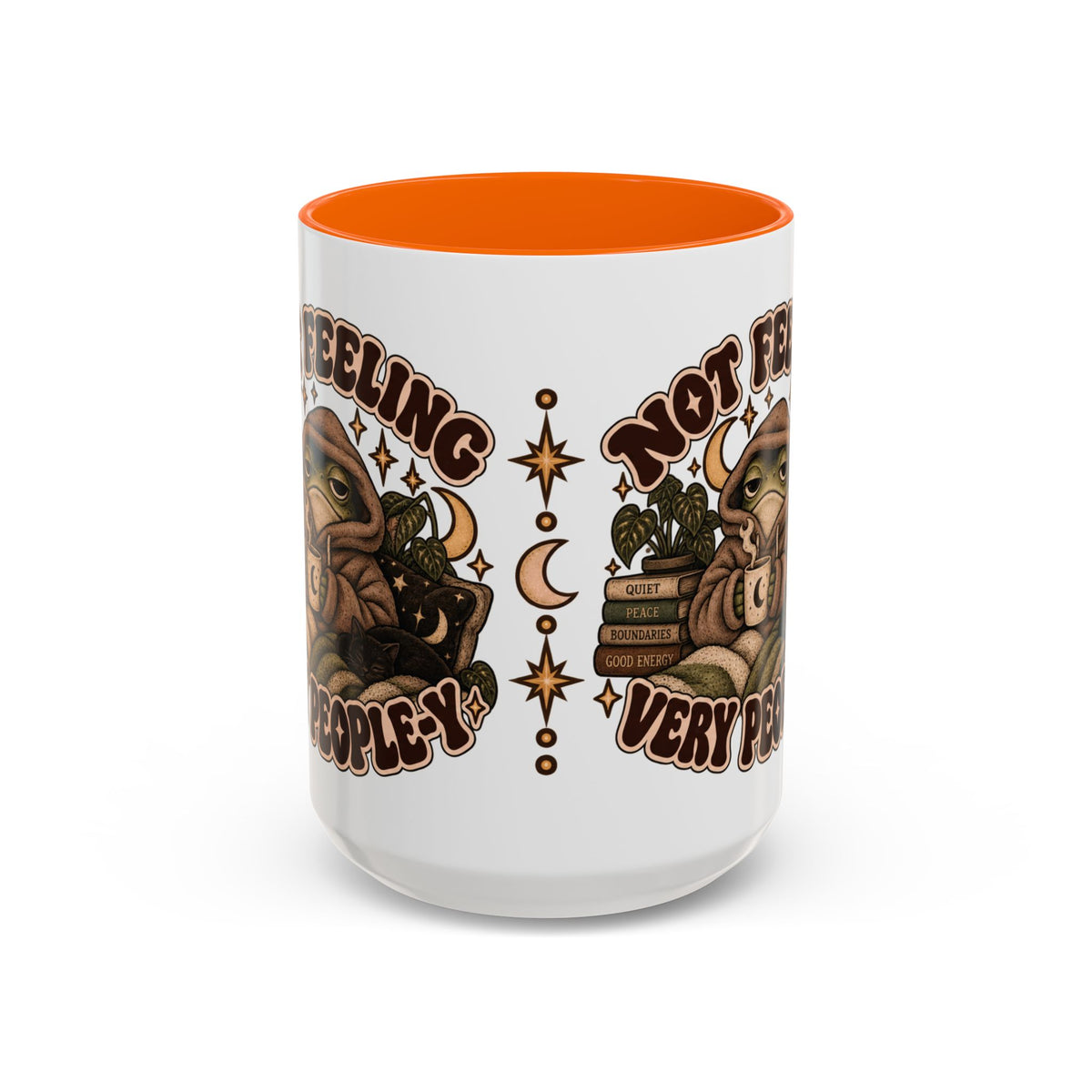 Not Feeling Very Peopley Mug — Cozy Frog Introvert Ceramic Coffee Mug