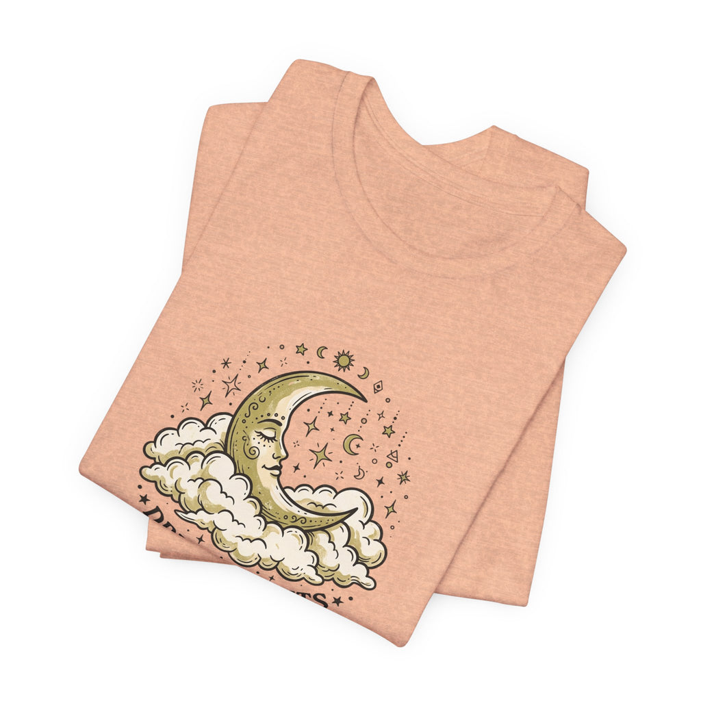 Dreamy Nights Moon Tee — Vintage Crescent Moon & Clouds Shirt