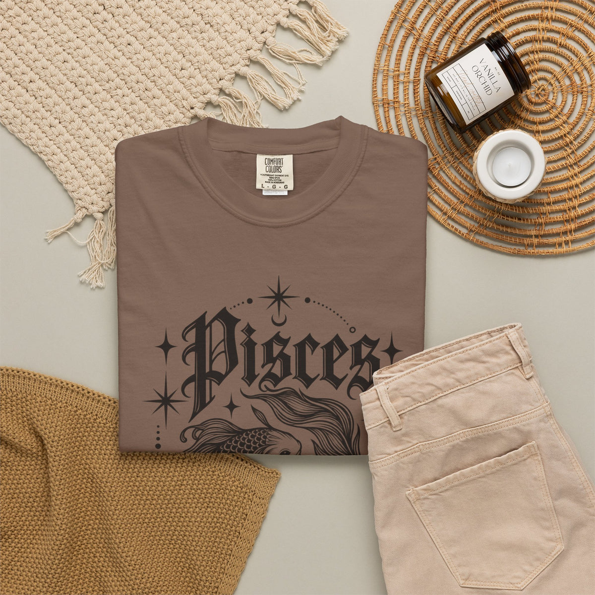 Pisces Zodiac T-Shirt — Vintage Fish Astrology Tee