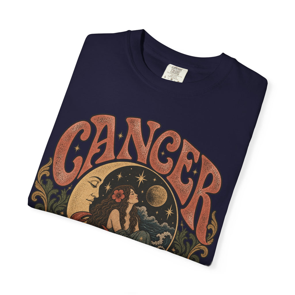 Cancer Zodiac T‑Shirt — Vintage Astrology Tee (Cancer Zodiac Sign)