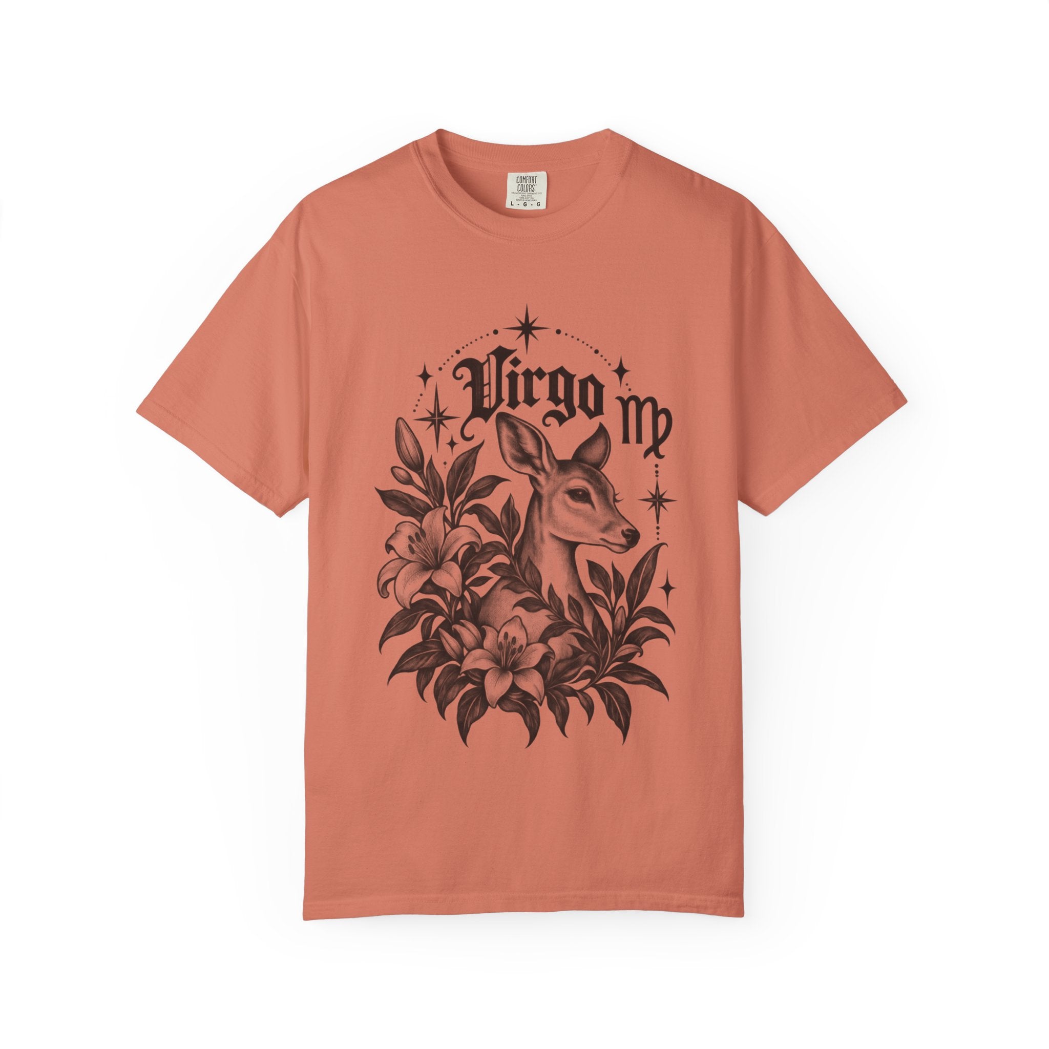 Virgo Zodiac T-Shirt — 'Virgo ' Floral Deer Astrology Tee