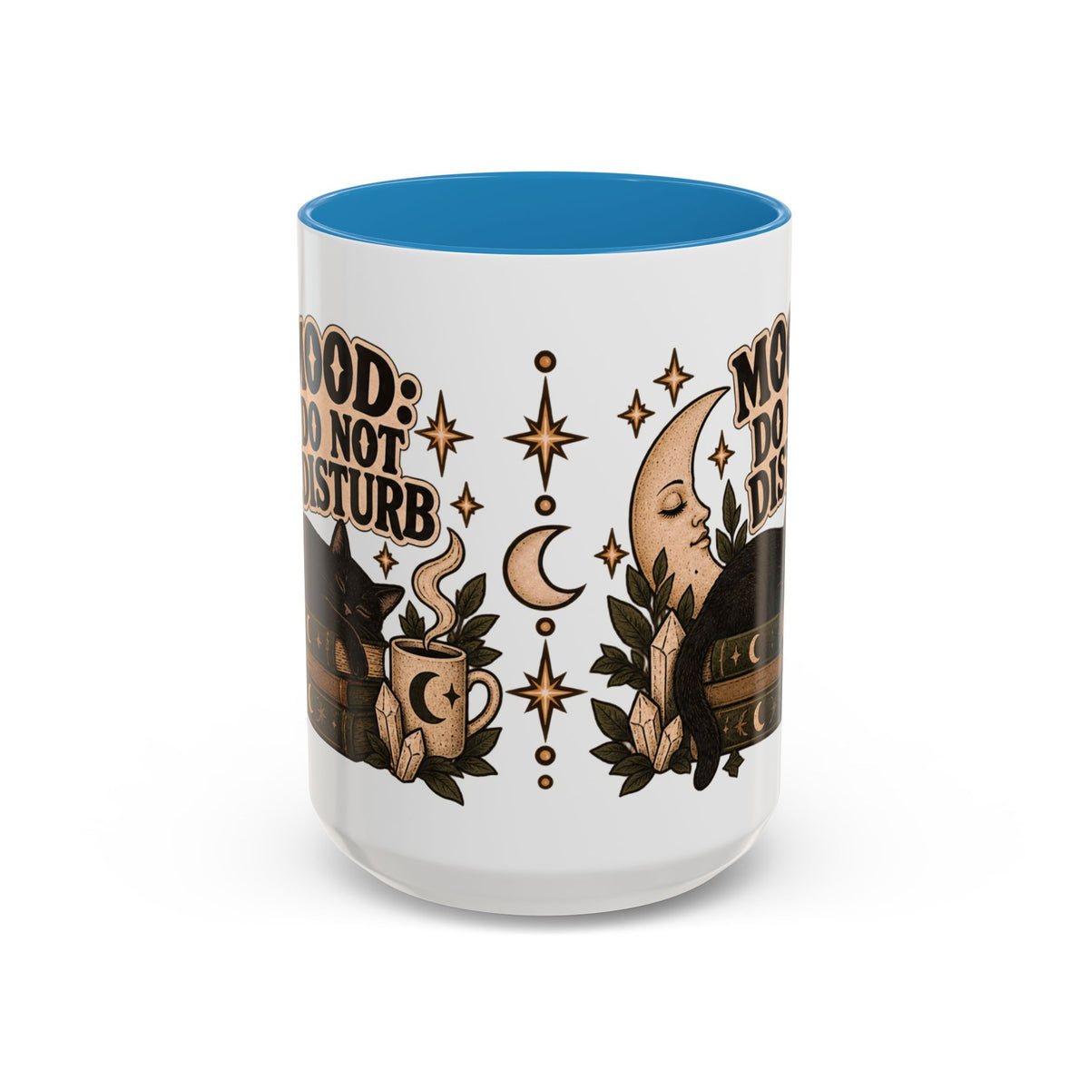 Mood: Do Not Disturb Mug — Sleepy Cat & Moon Ceramic Coffee Mug