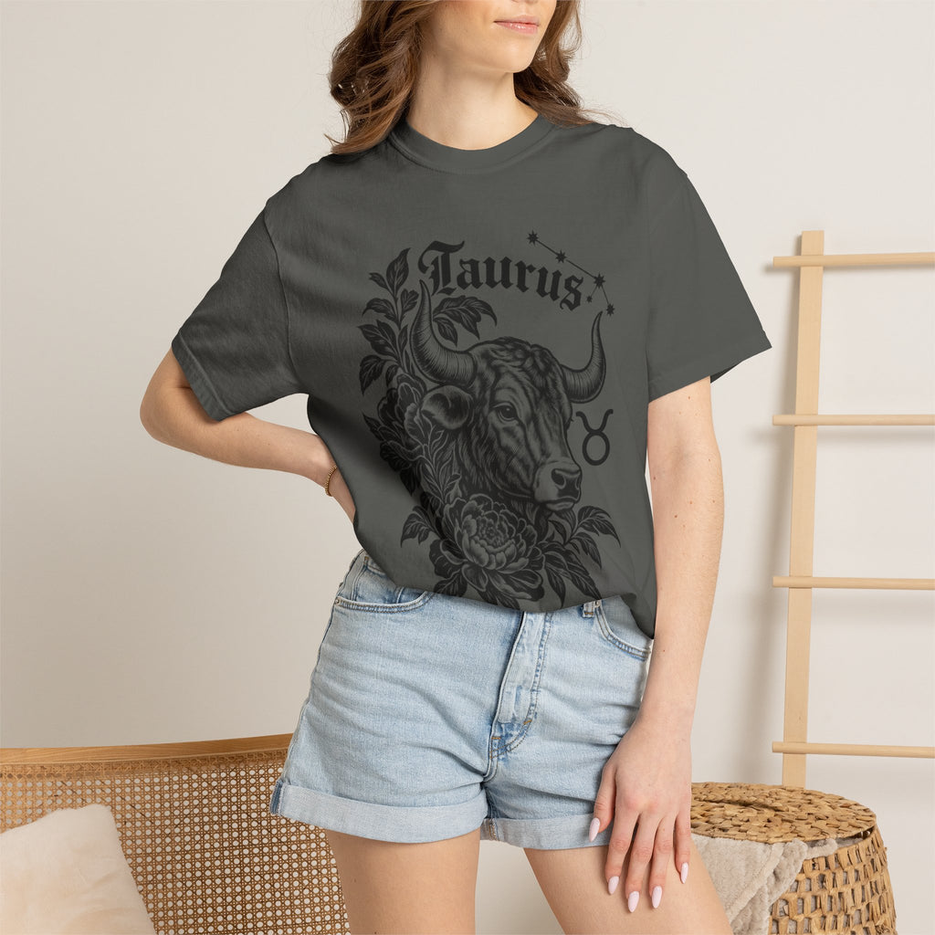 Taurus Zodiac T-Shirt — Floral Bull Astrology Tee