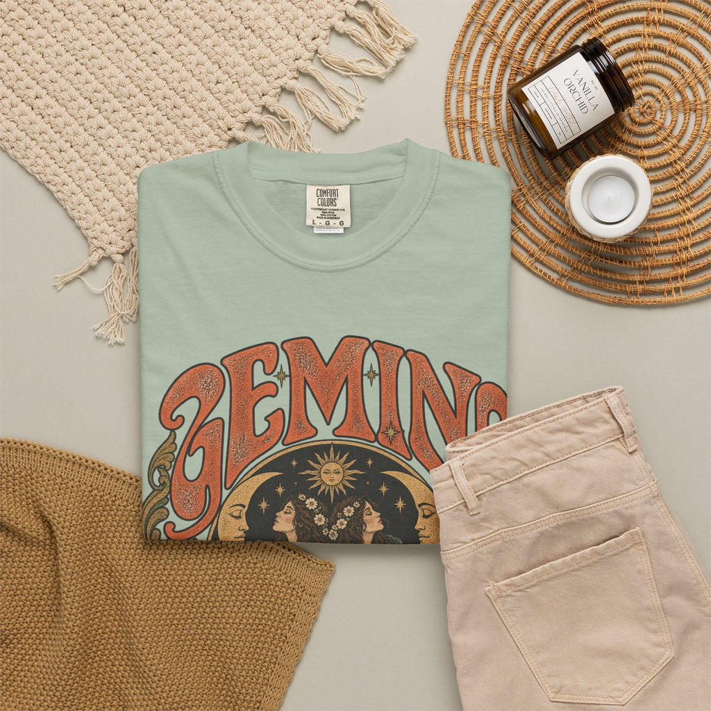 Gemini Zodiac T-Shirt — Vintage Astrological Graphic Tee
