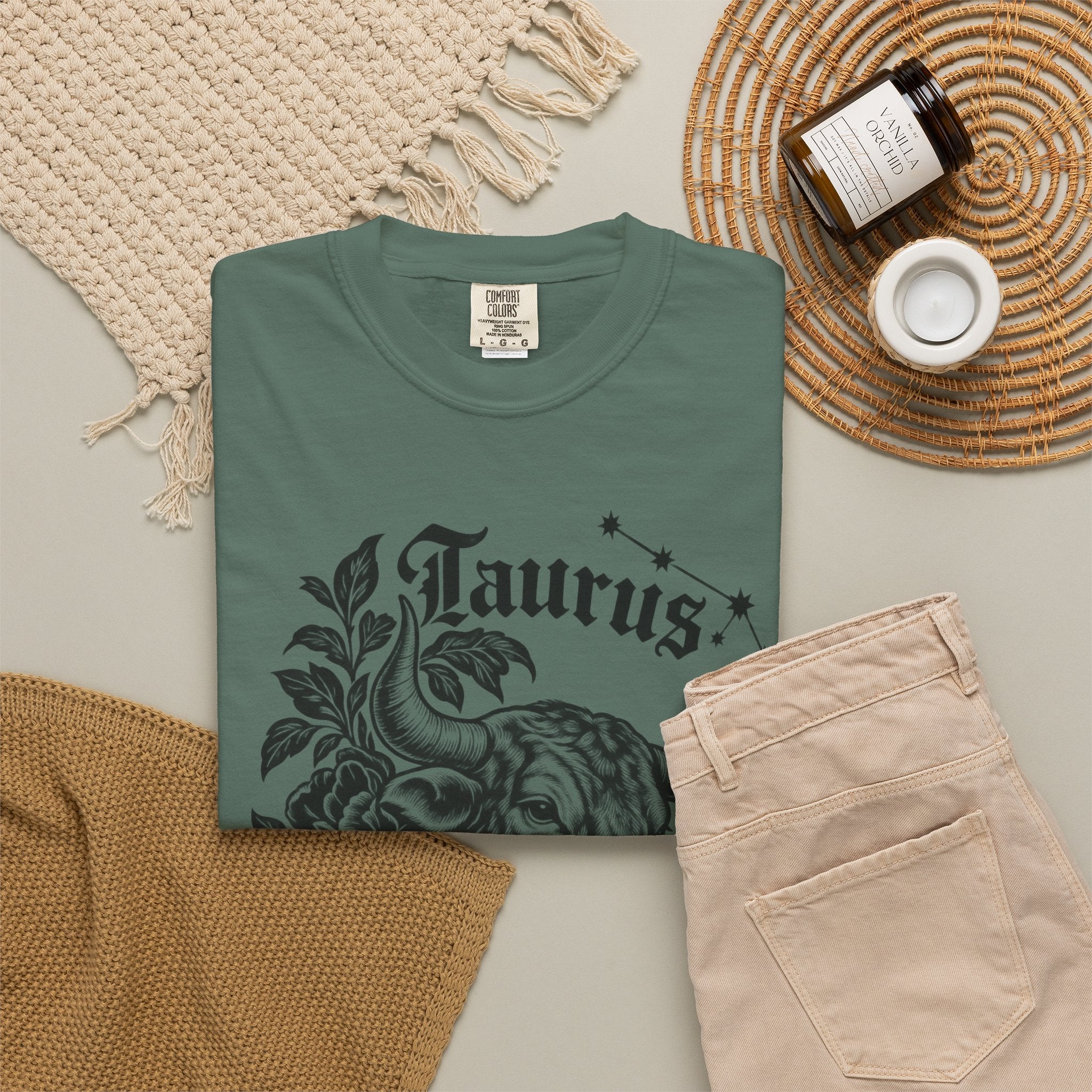 Taurus Zodiac T-Shirt — Floral Bull Astrology Tee
