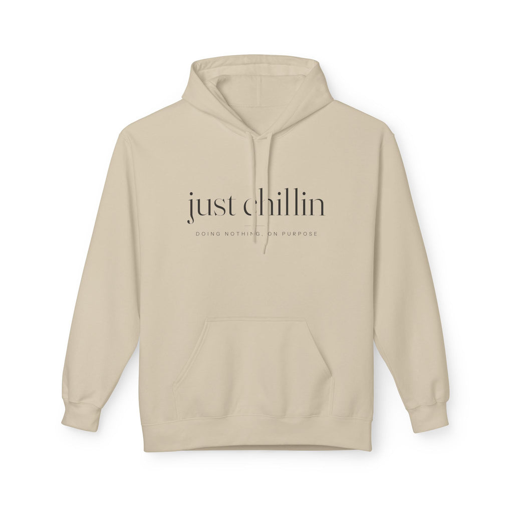 Just Chillin Hoodie — Minimal Relaxed Graphic Pullover