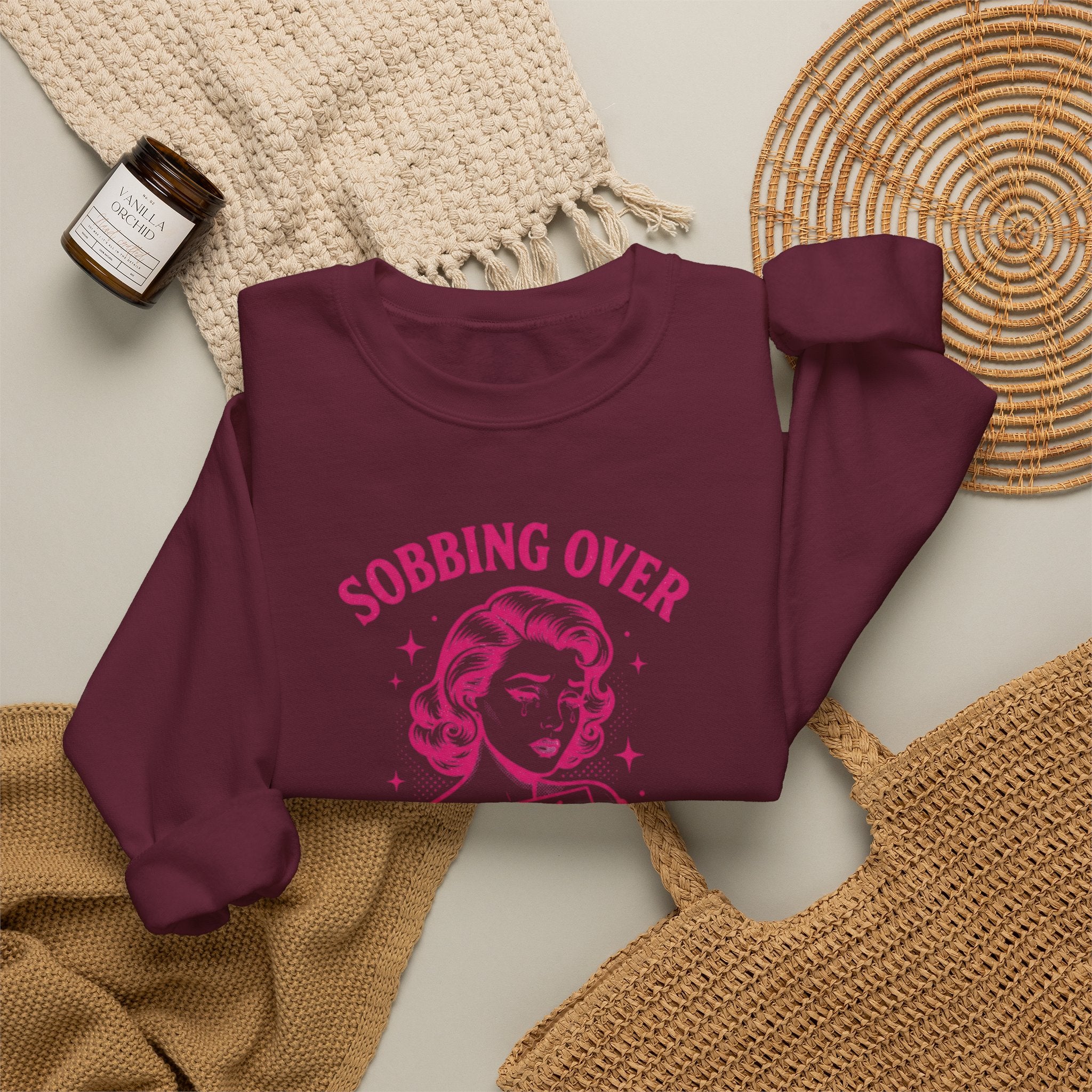 Sobbing Over Fictional Men Sweatshirt | BookTok Romance Club