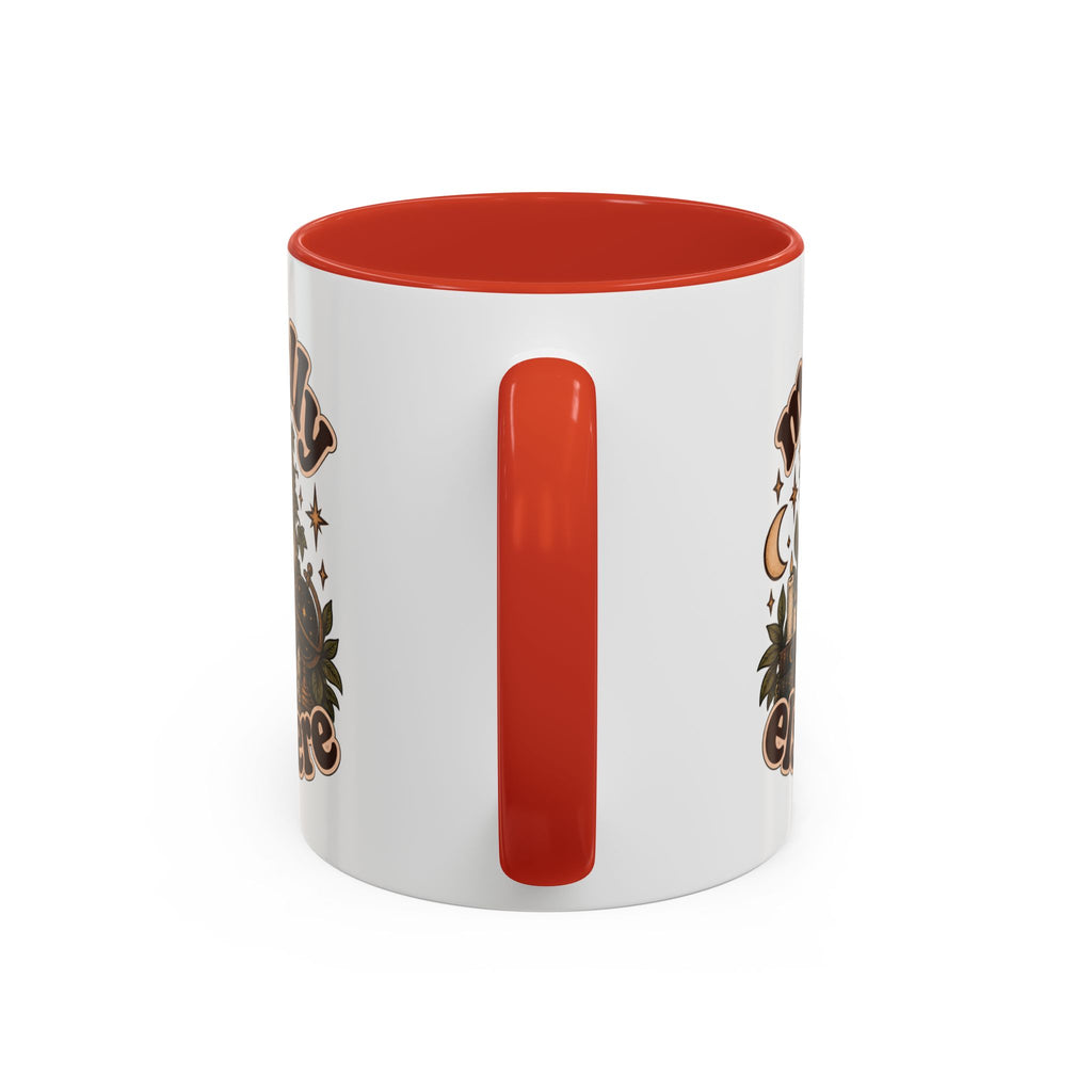 Mentally Elsewhere Mug — Black Cat Celestial Ceramic Coffee Mug