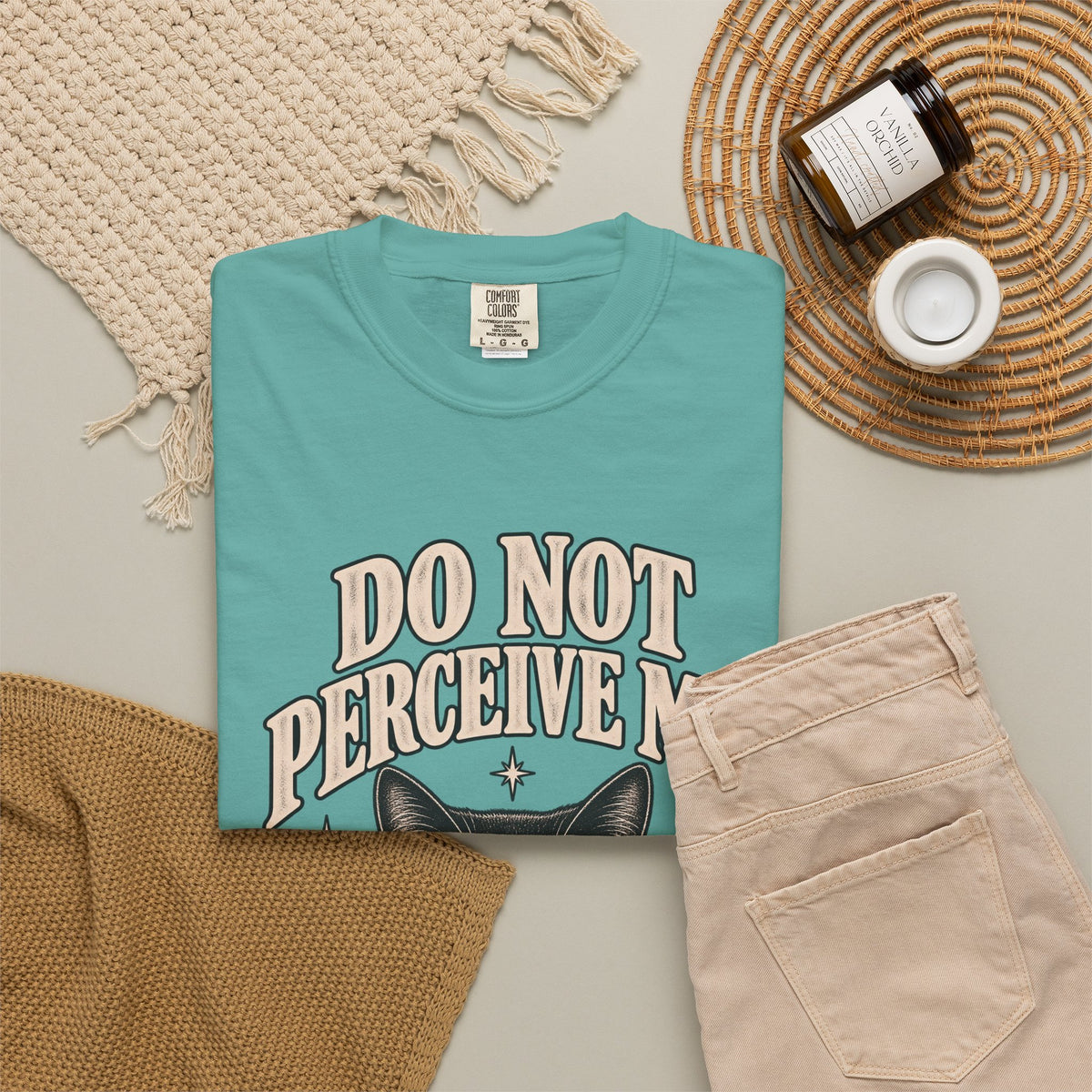 Do Not Perceive Me Tee — Funny Black Cat Introvert T-Shirt