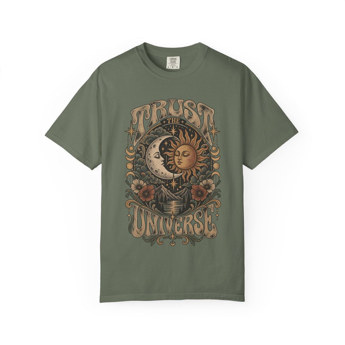 Trust The Universe Tee — Vintage Sun & Moon Celestial T-Shirt