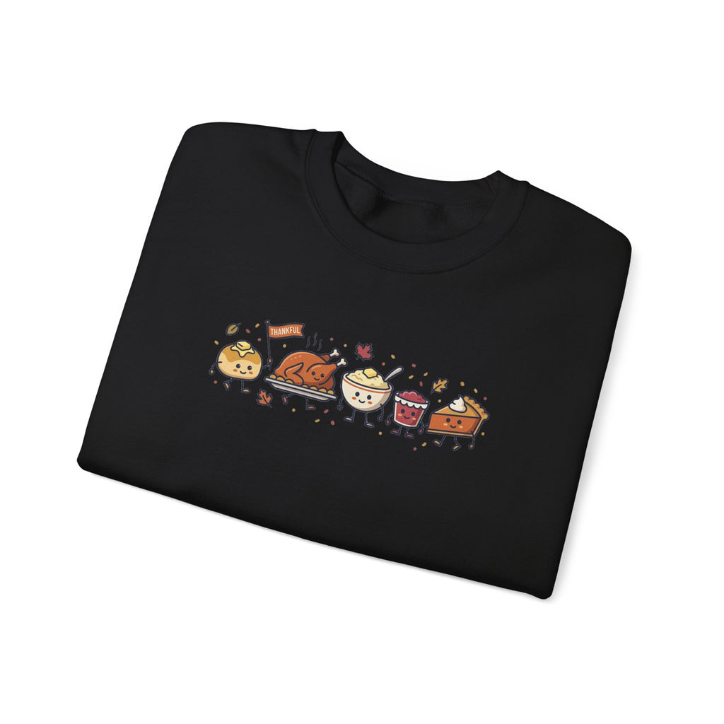 Cute Thanksgiving Food Icons Sweatshirt | Fall Harvest Friendsgiving