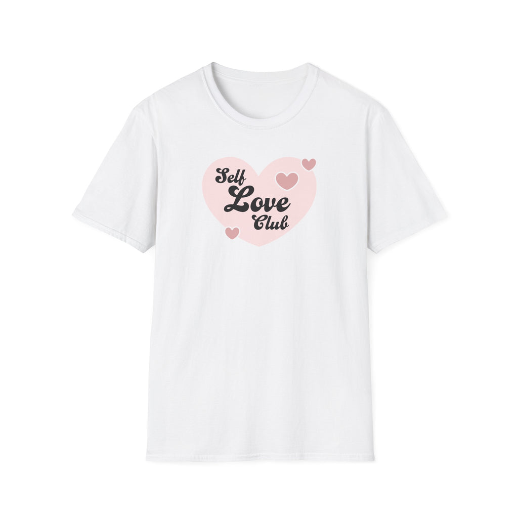 Self Love Club T-Shirt — Pink Heart Graphic Tee for Women & Teens