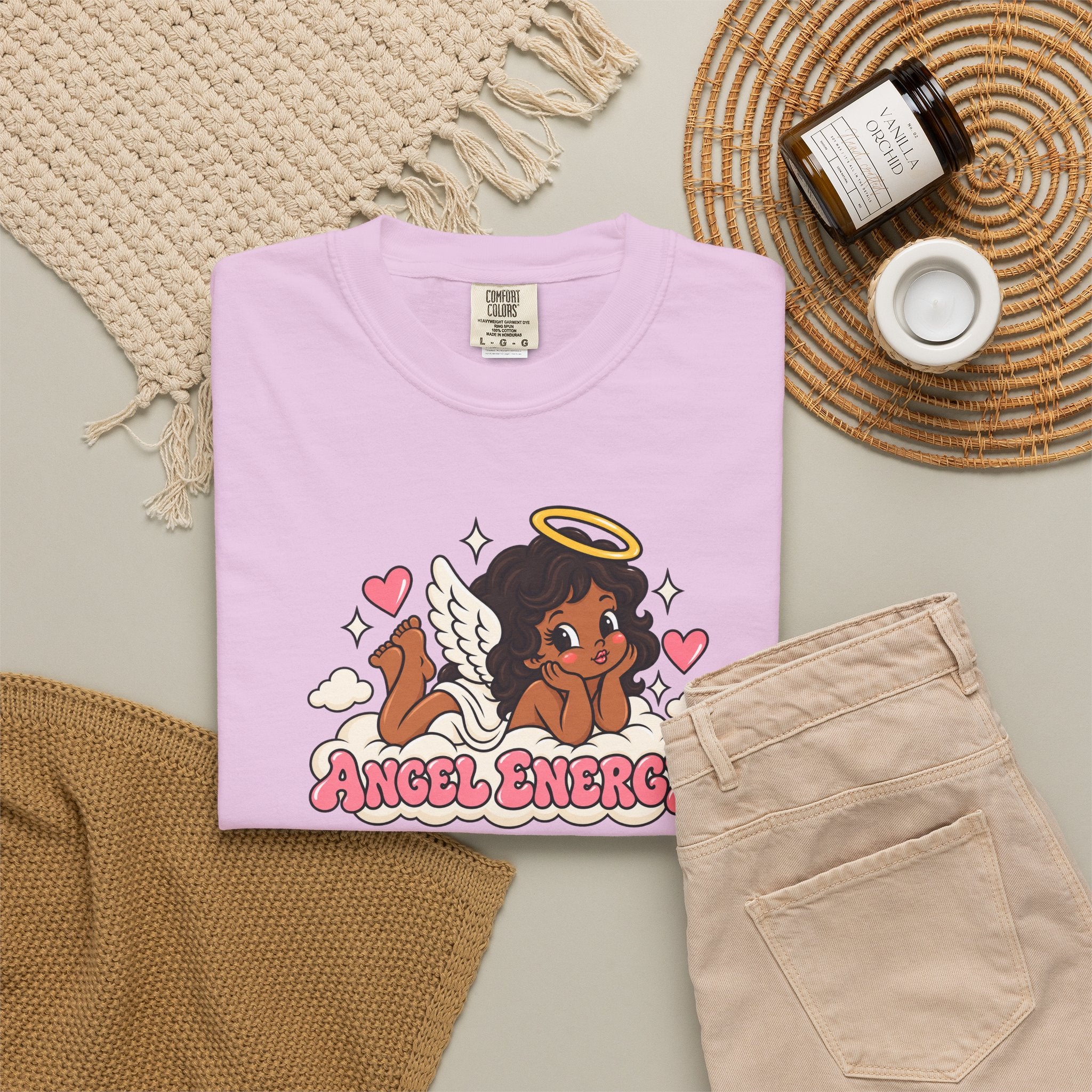Angel Energy T-Shirt — Cute Retro Angel Graphic Tee
