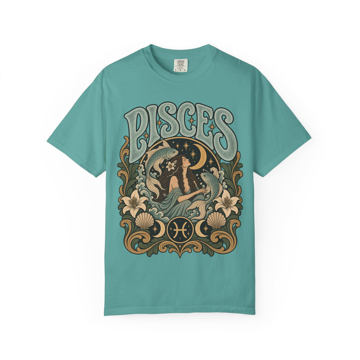 Vintage Pisces Zodiac Tee — Retro Celestial Astrology T-Shirt