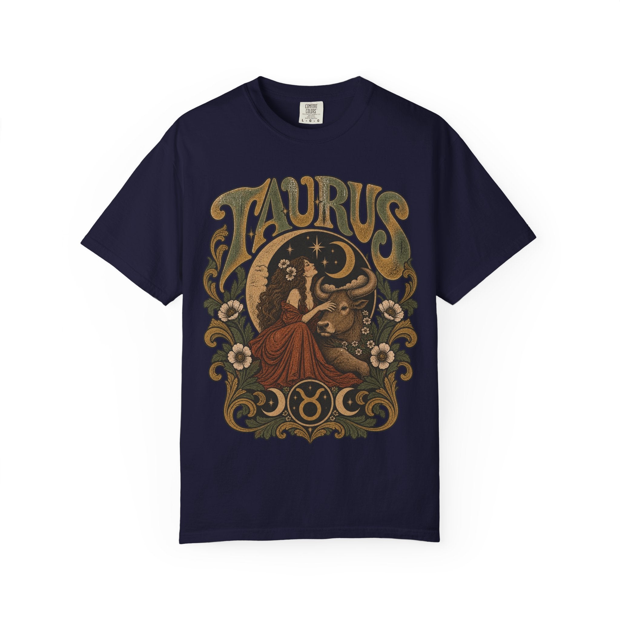 Taurus Zodiac T‑Shirt — Vintage Astrological Bull Graphic