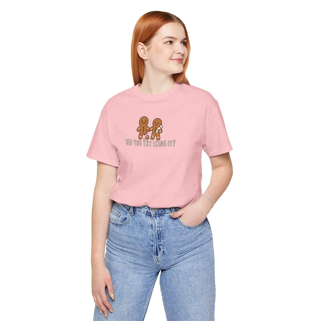 Gingerbread Couple Tee – "Did You Try Icing It?" Holiday Christmas Shirt