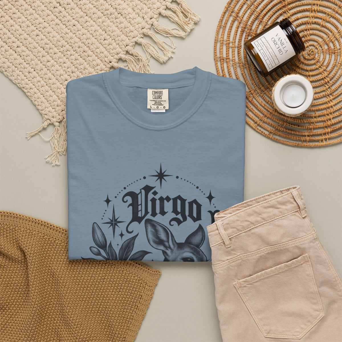 Virgo Zodiac T-Shirt — 'Virgo ' Floral Deer Astrology Tee