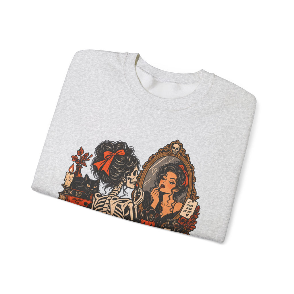 Skeleton Makeup Sweatshirt