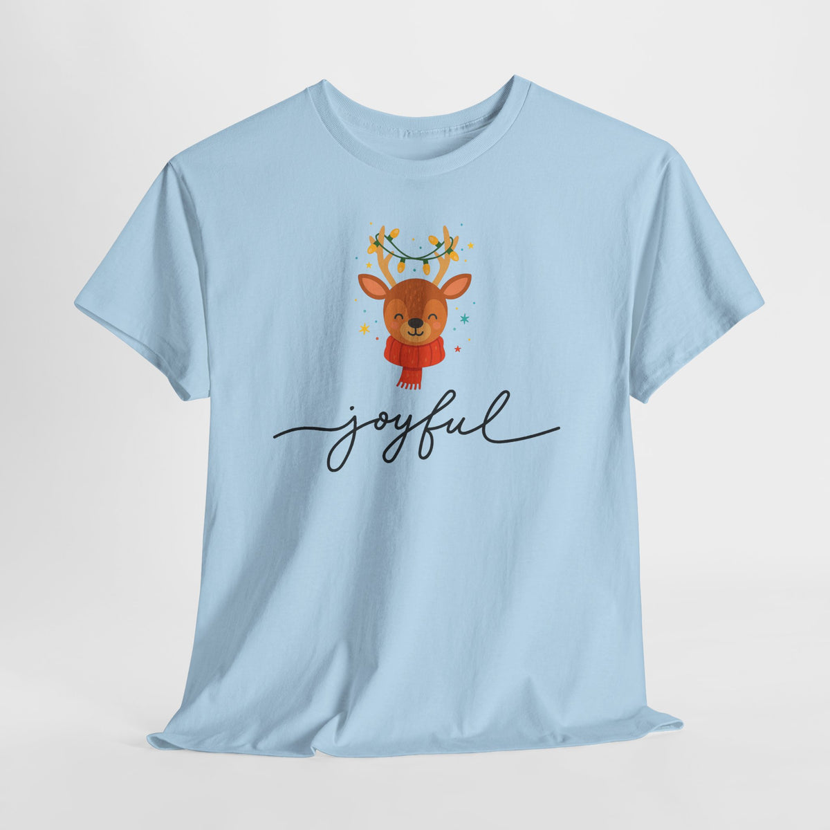 Joyful Reindeer Tee – Cute Holiday Christmas Shirt