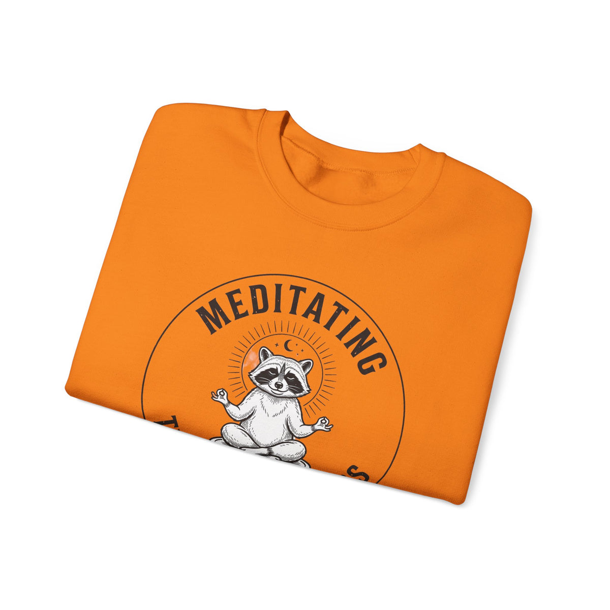 Meditating Raccoon Sweatshirt | Feral Raccoon Aesthetic, Celestial Wilderness