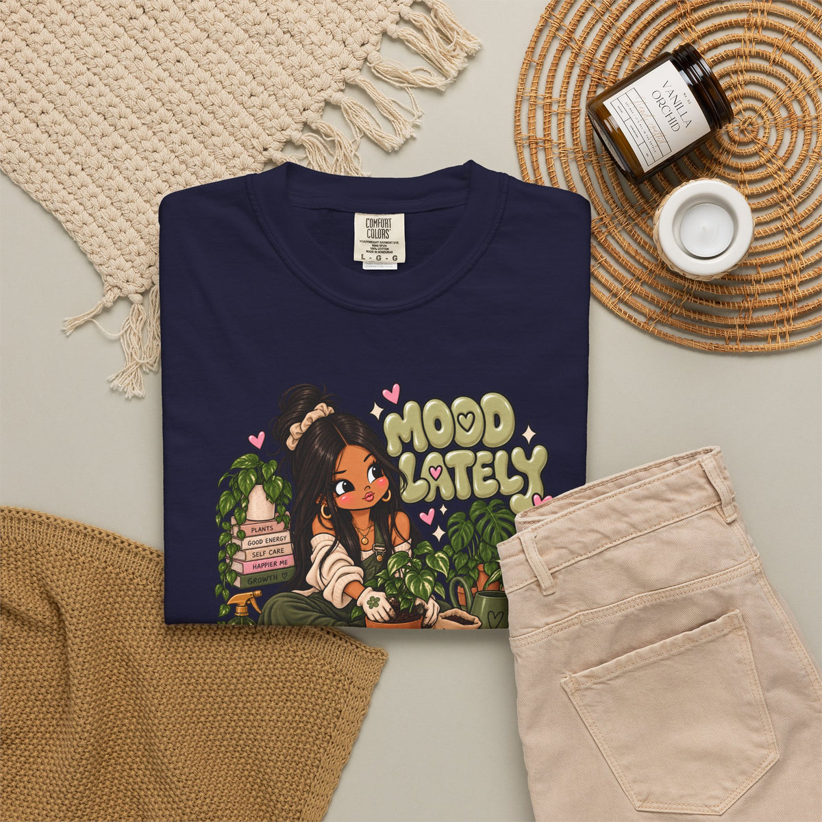 Plant Lady T-Shirt — 'Plant Baby' Cute Girl with Houseplants Graphic Tee