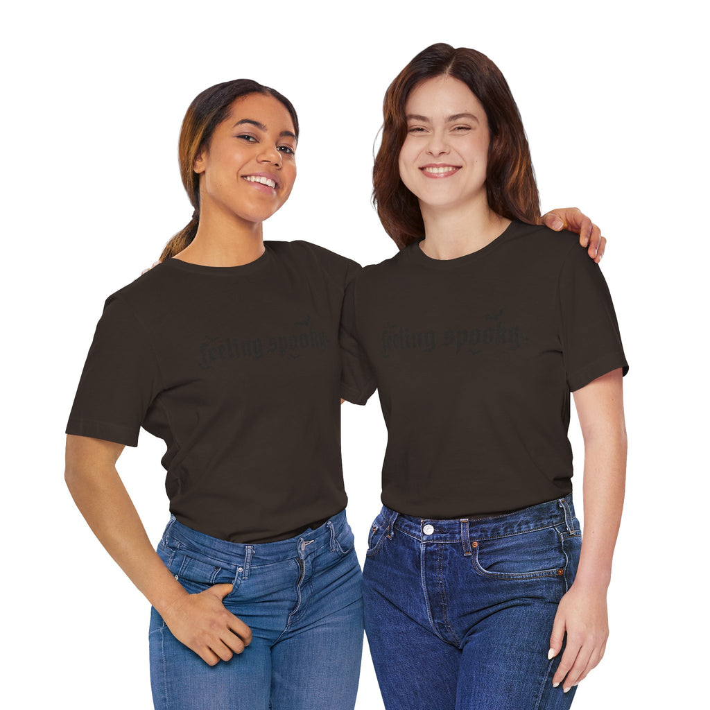 Feeling Spooky T-Shirt — Gothic Halloween Tee with Bats