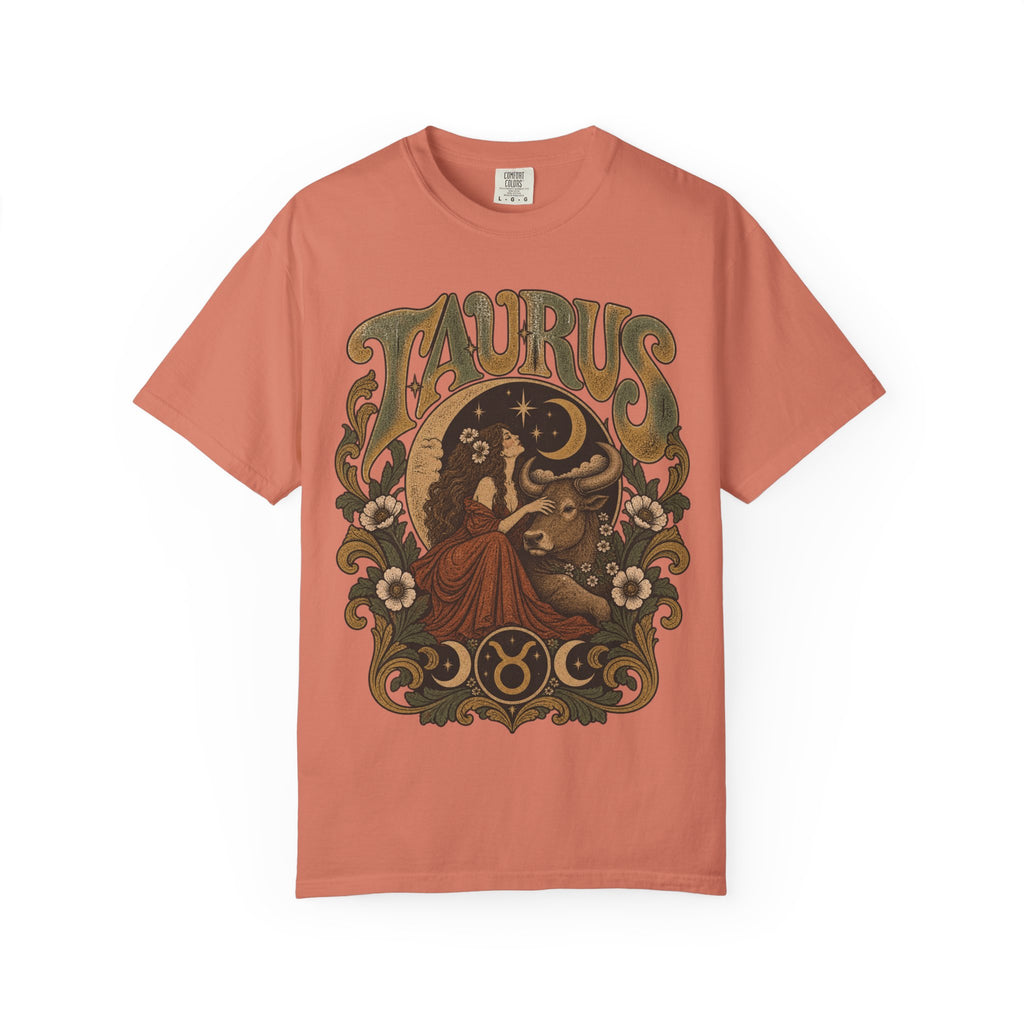 Taurus Zodiac T‑Shirt — Vintage Astrological Bull Graphic