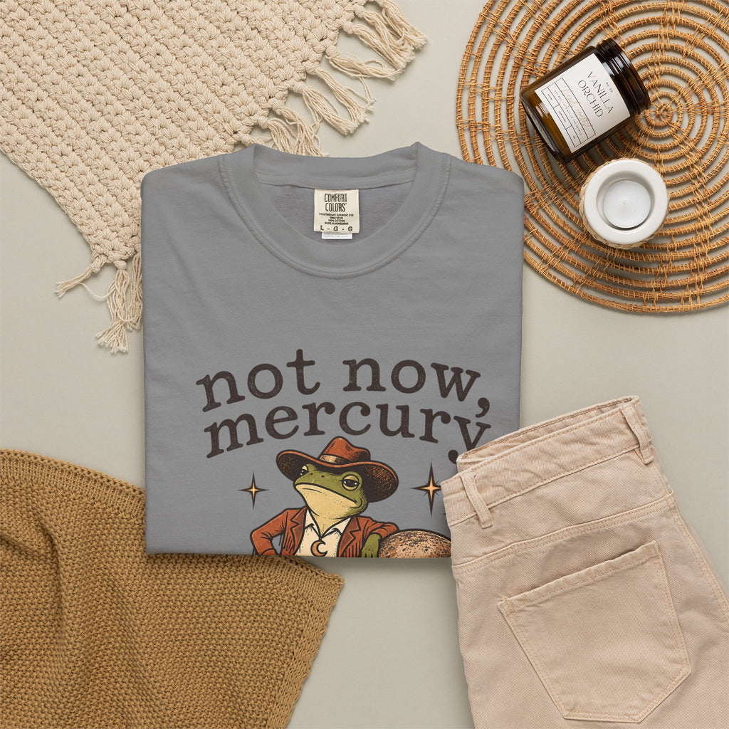 Not Now Mercury Tee — Mercury Retrograde Astrology Graphic T-Shirt