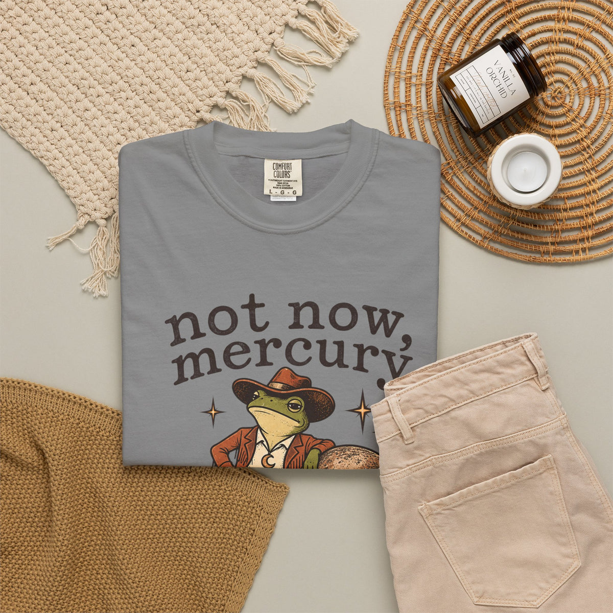 Not Now Mercury Tee — Mercury Retrograde Astrology Graphic T-Shirt