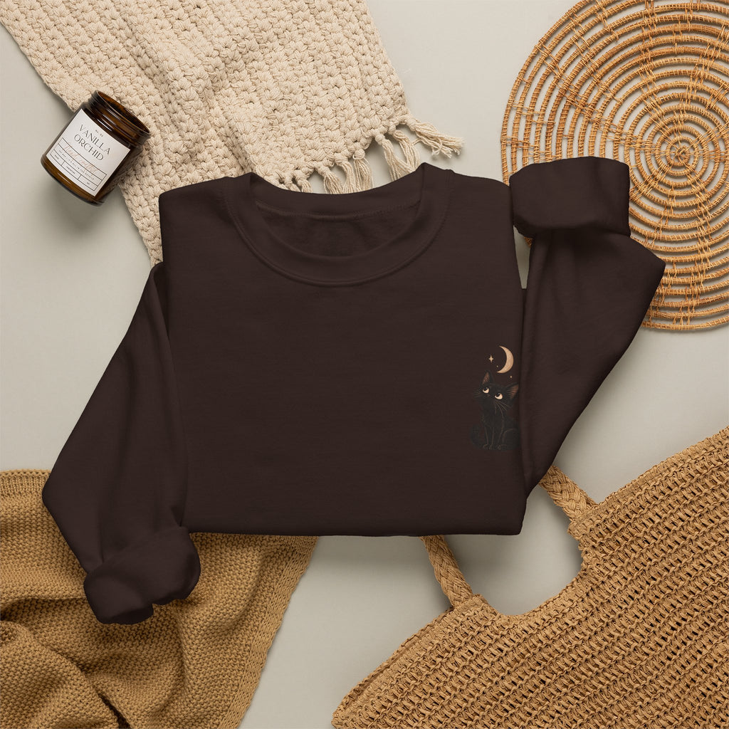 Cat Moon Gaze Sweatshirt