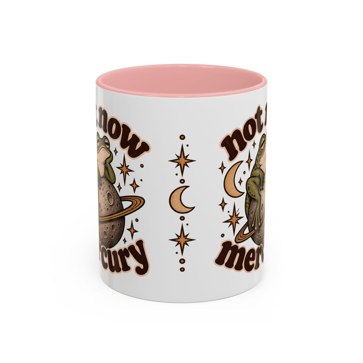 Not Now Mercury Mug — Retro Frog & Planet Ceramic Coffee Mug