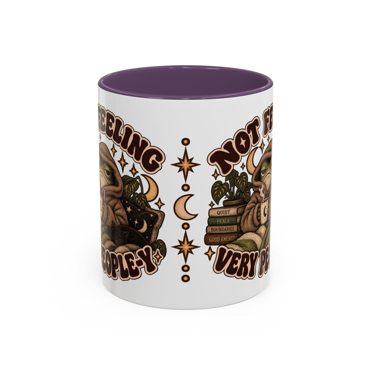 Not Feeling Very Peopley Mug — Cozy Frog Introvert Ceramic Coffee Mug
