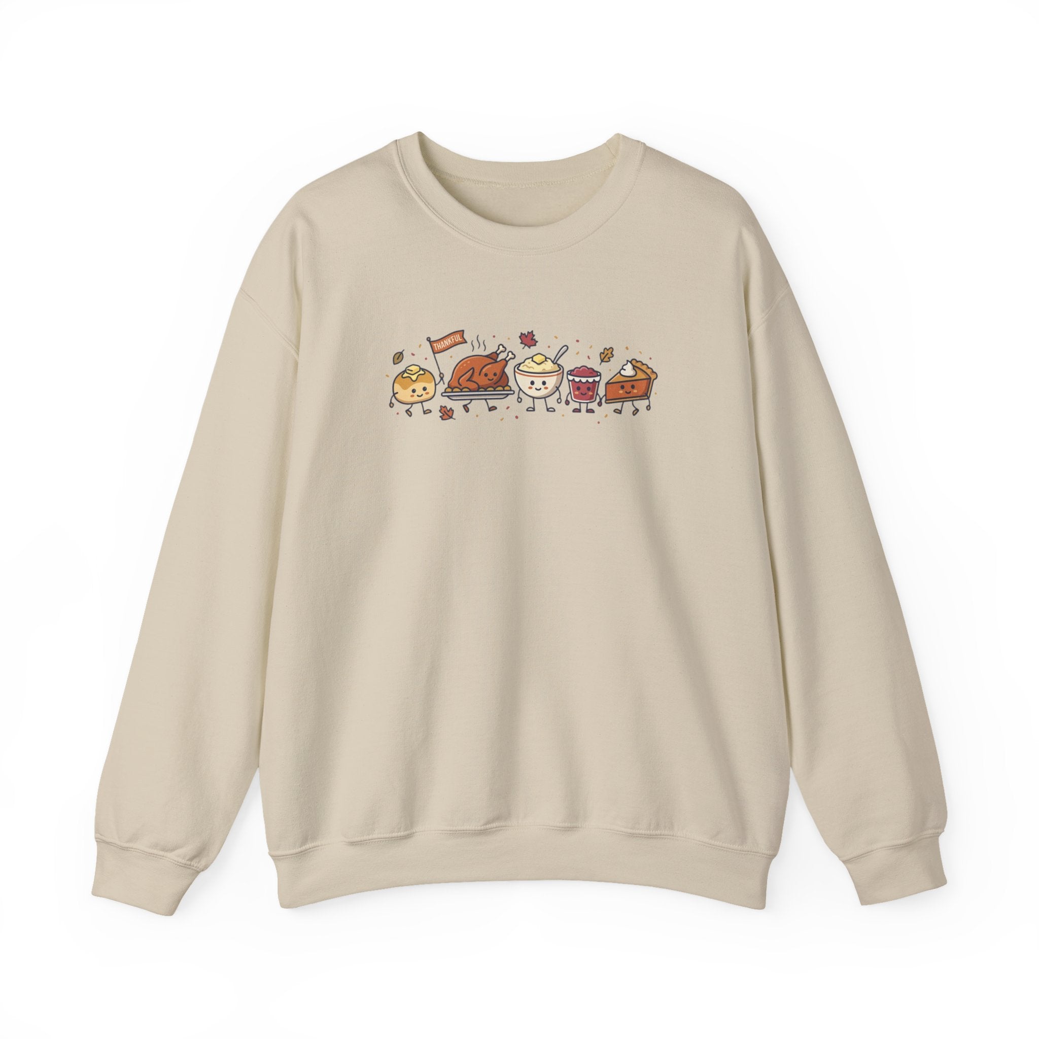 Cute Thanksgiving Food Icons Sweatshirt | Fall Harvest Friendsgiving