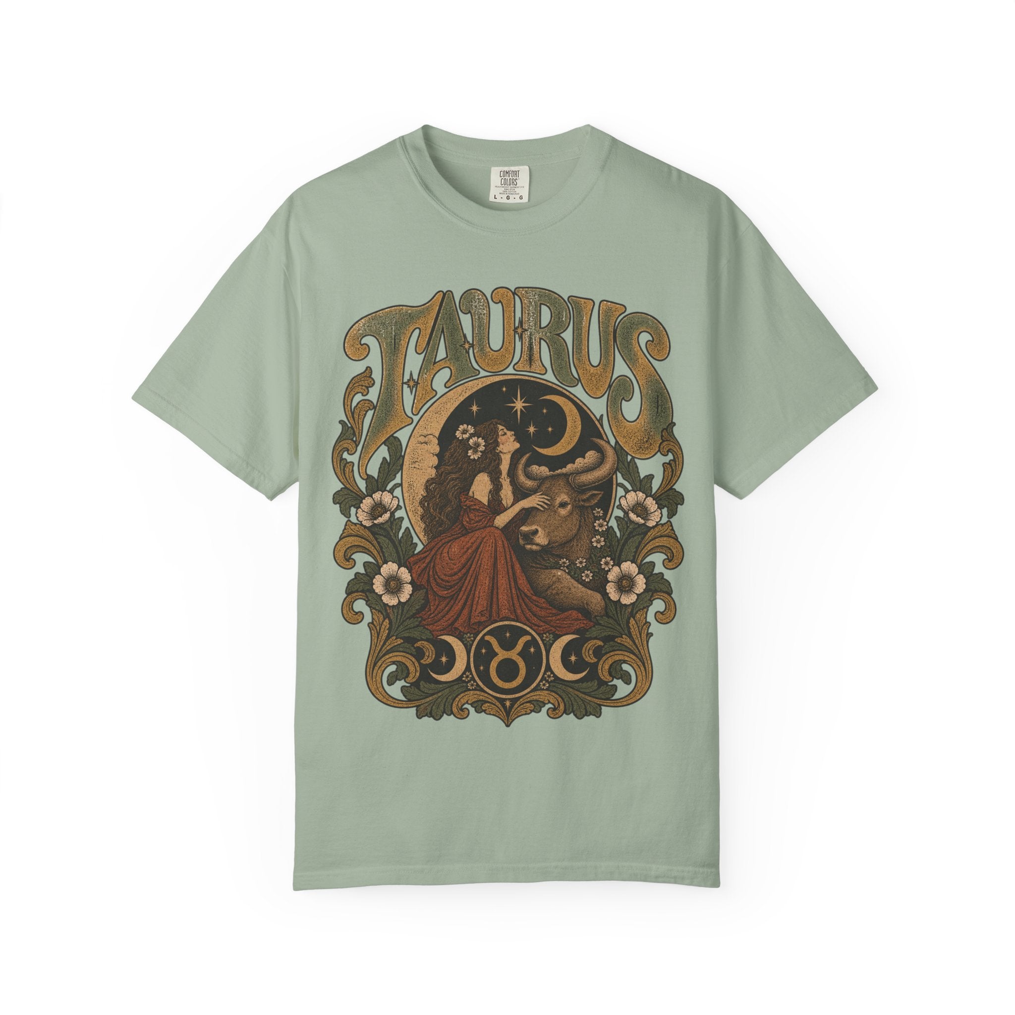 Taurus Zodiac T‑Shirt — Vintage Astrological Bull Graphic
