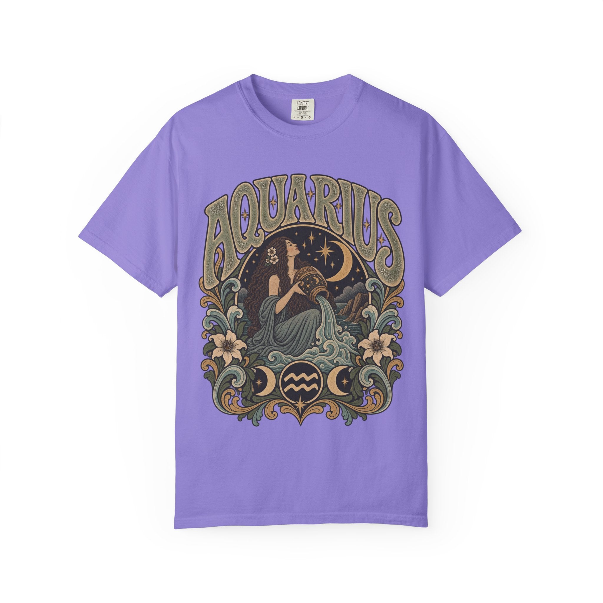 Aquarius Zodiac T-Shirt — Vintage Astrological Sign Tee