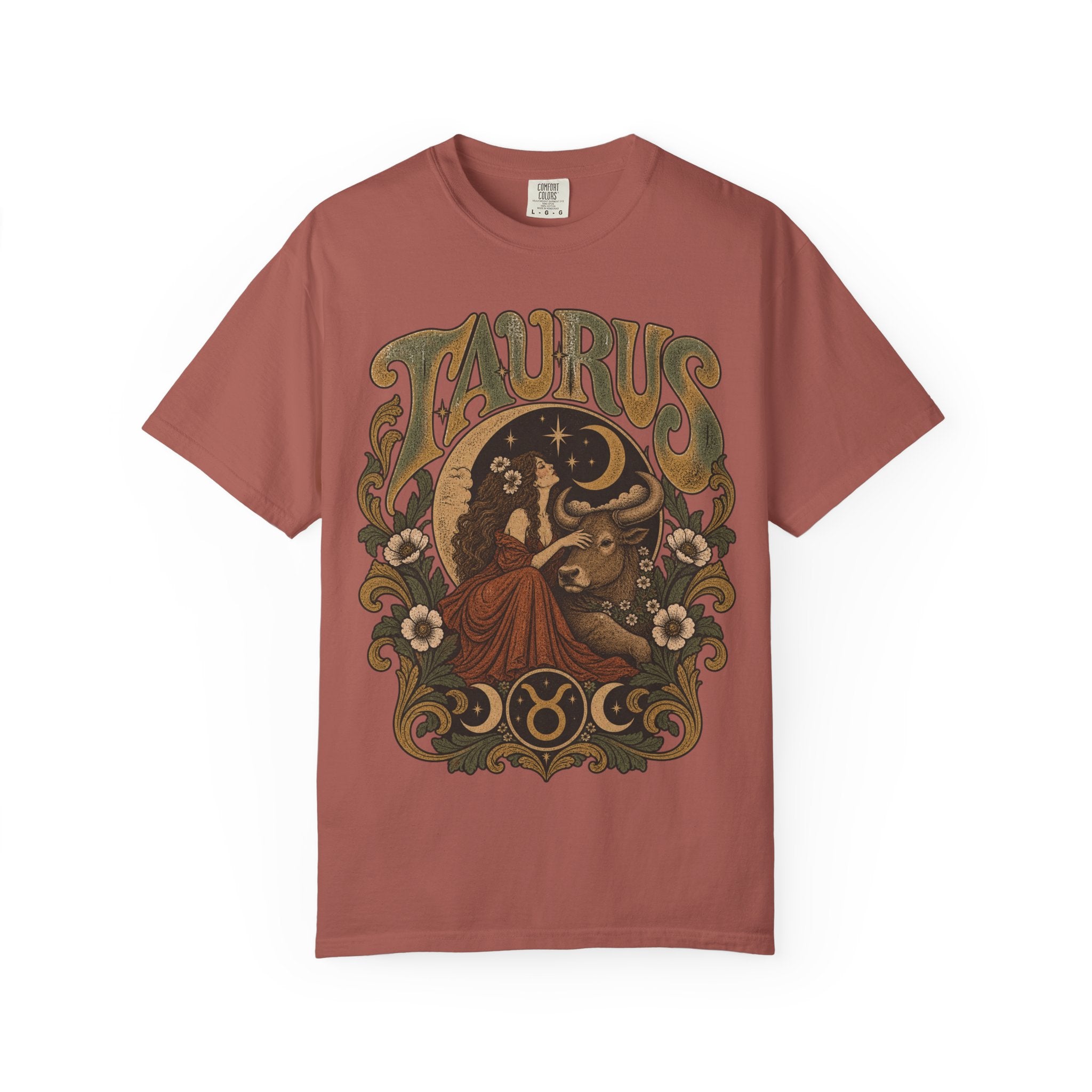 Taurus Zodiac T‑Shirt — Vintage Astrological Bull Graphic