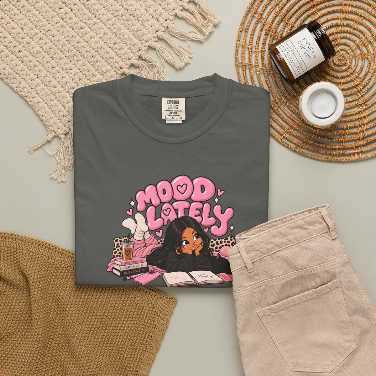 Mood Lately Graphic T-Shirt — Cozy Study Vibes