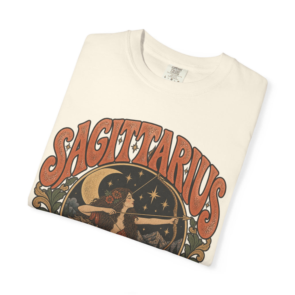 Sagittarius Zodiac T-Shirt — Retro Astrology Archer Design