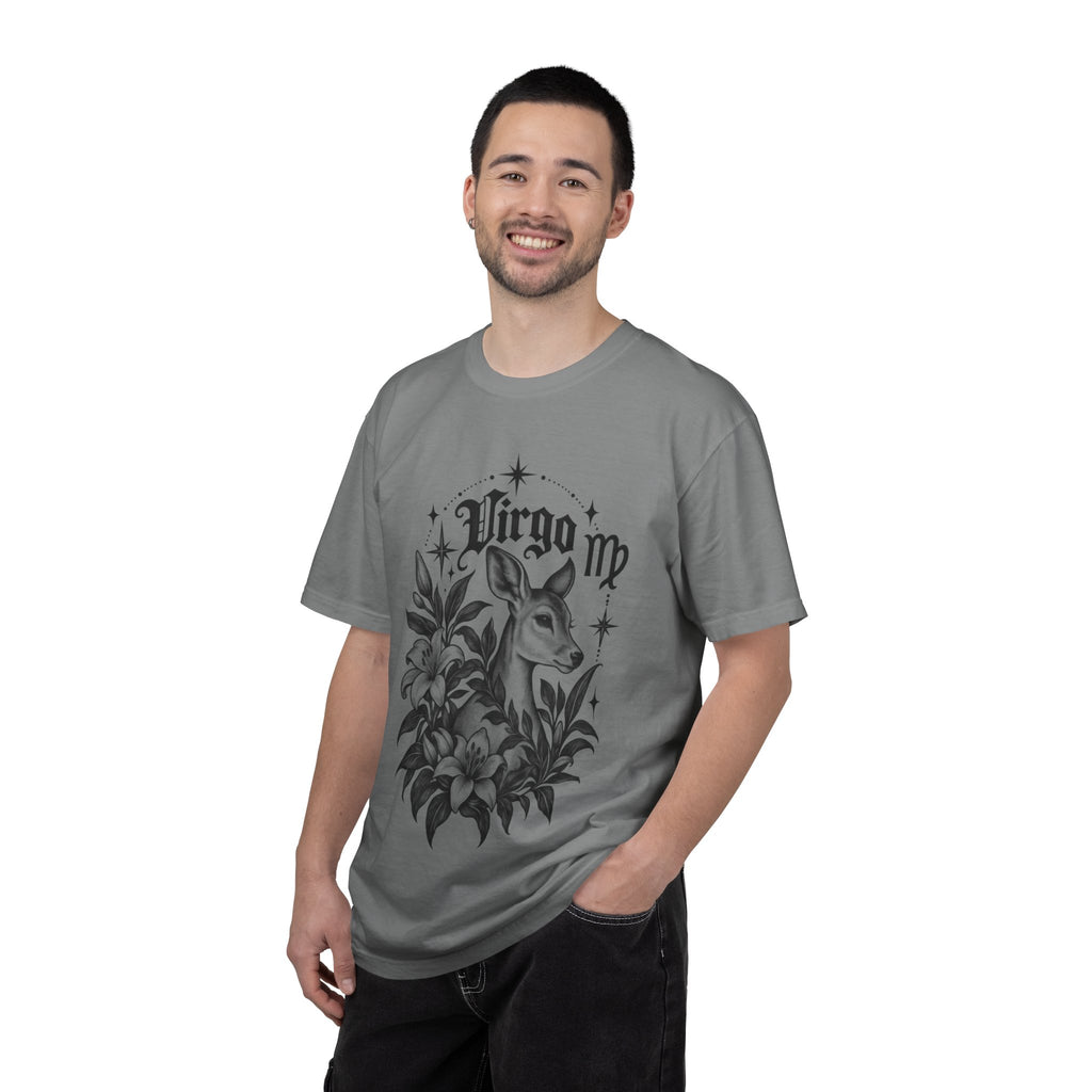 Virgo Zodiac T-Shirt — 'Virgo ' Floral Deer Astrology Tee