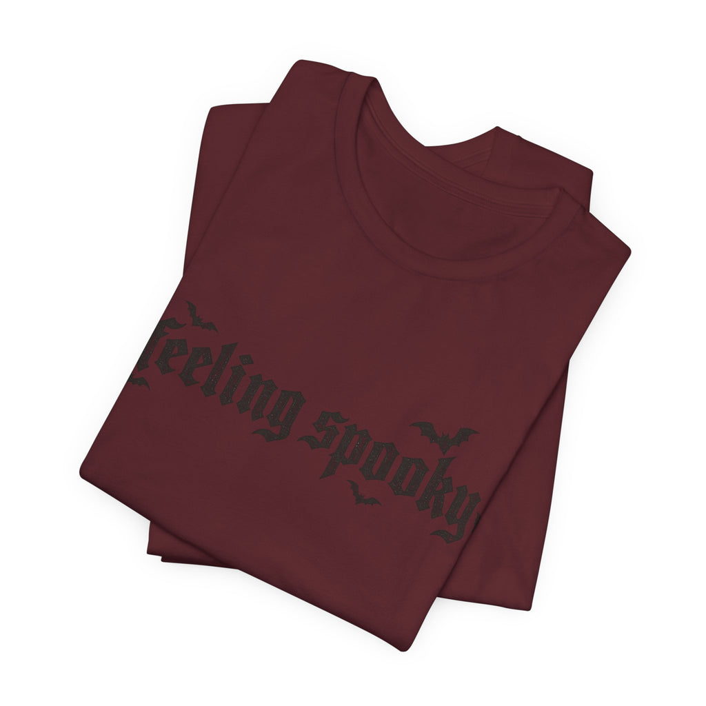 Feeling Spooky T-Shirt — Gothic Halloween Tee with Bats