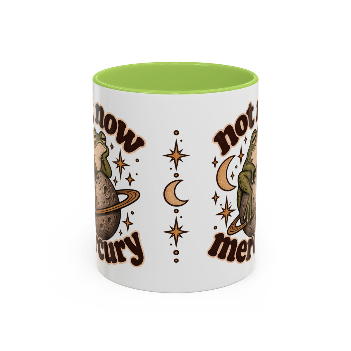 Not Now Mercury Mug — Retro Frog & Planet Ceramic Coffee Mug