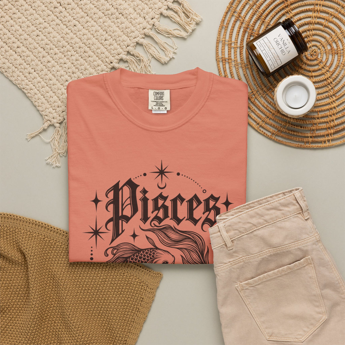 Pisces Zodiac T-Shirt — Vintage Fish Astrology Tee