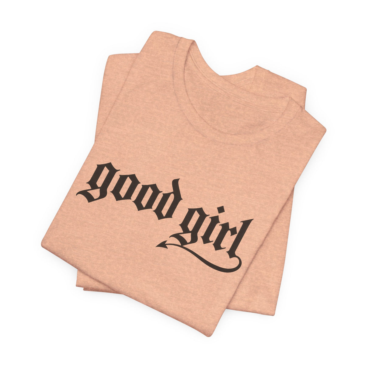 Good Girl Graphic Tee — Vintage Script White T-Shirt