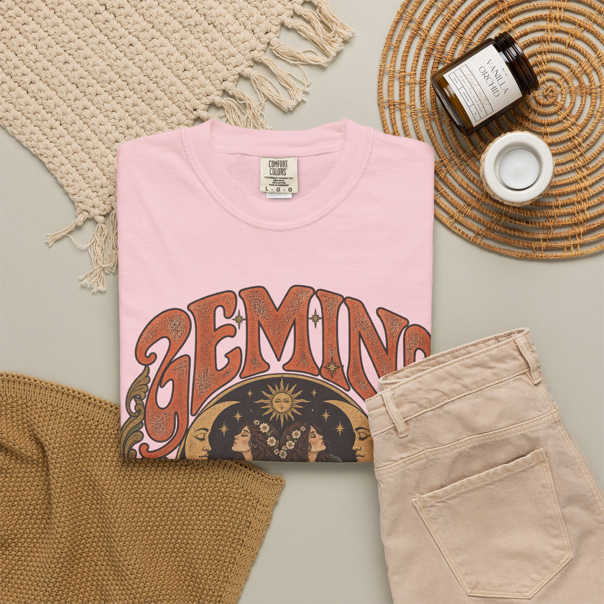 Gemini Zodiac T-Shirt — Vintage Astrological Graphic Tee