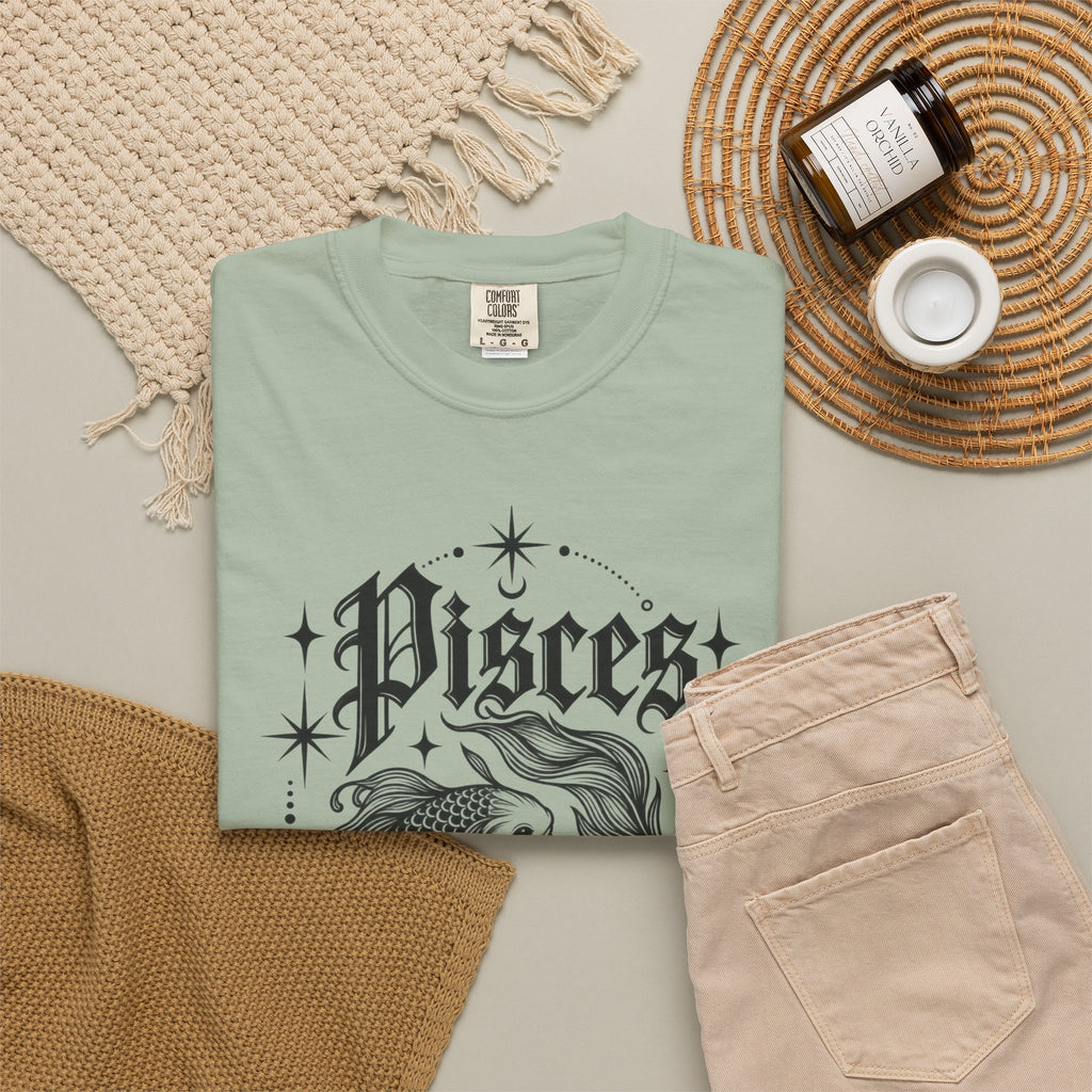 Pisces Zodiac T-Shirt — Vintage Fish Astrology Tee