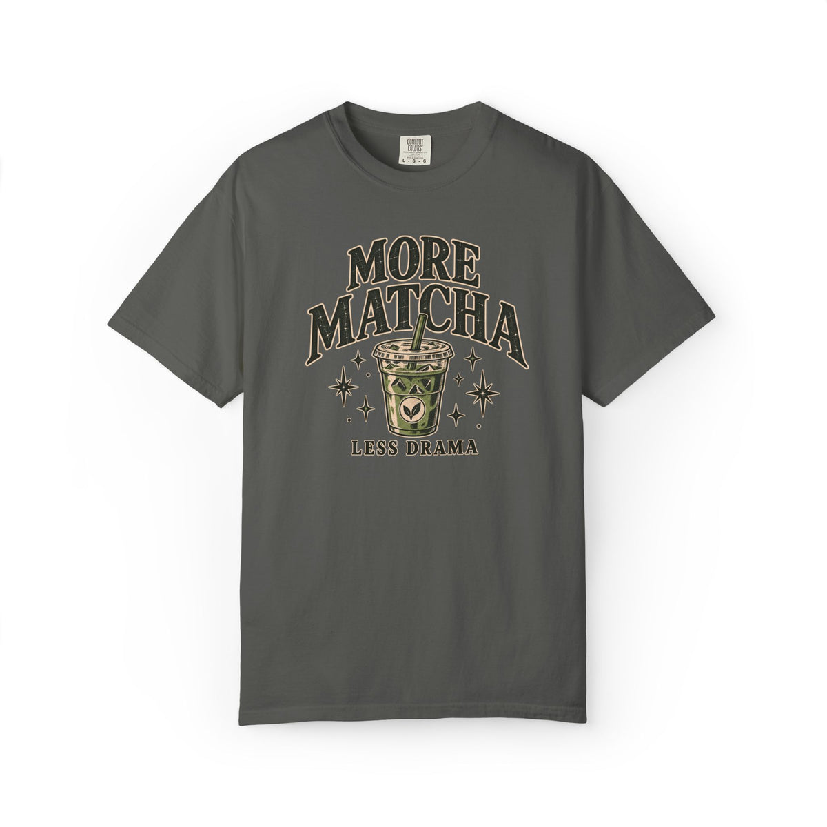 More Matcha Less Drama Tee — Cute Matcha Graphic T-Shirt