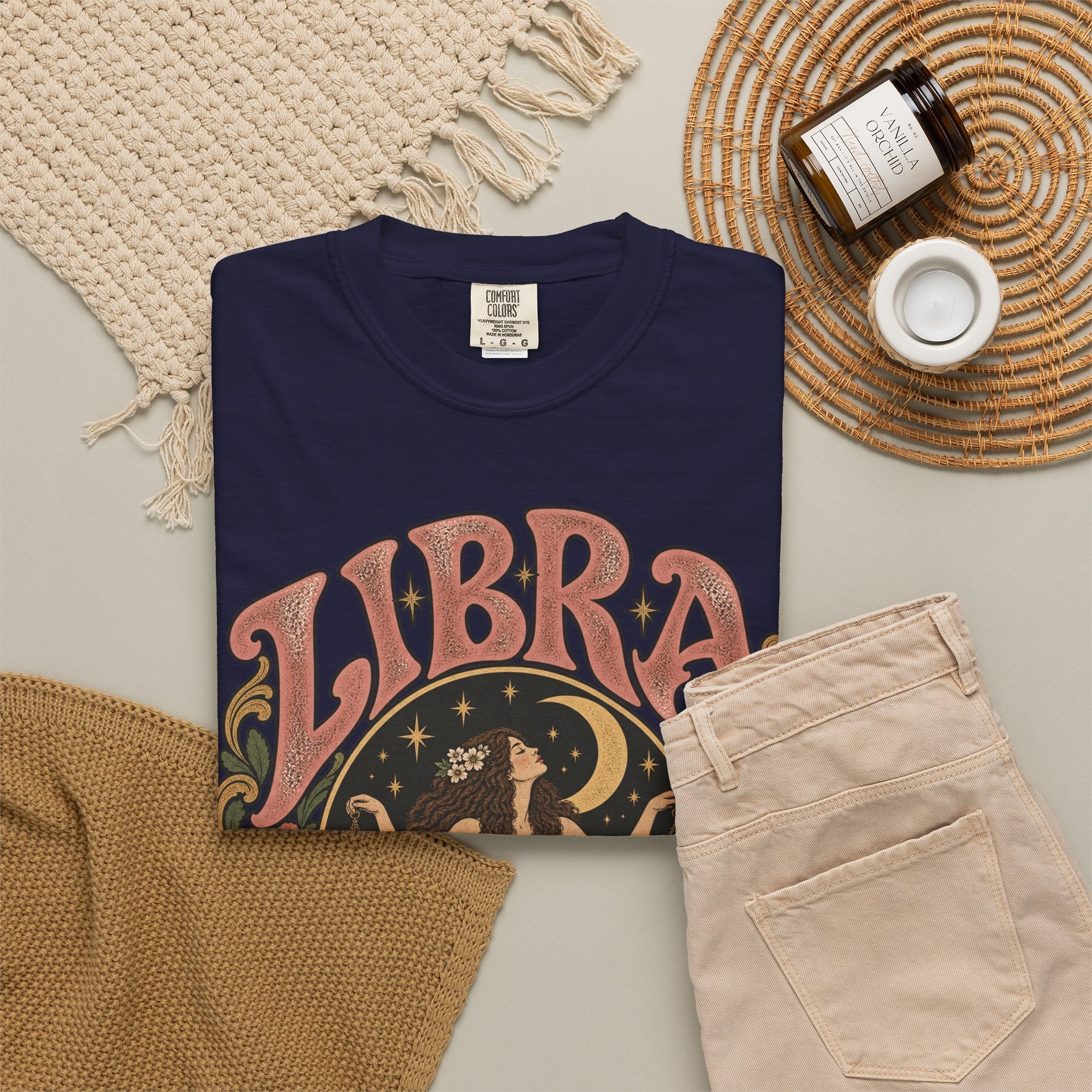 T-Shirt — Libra Vintage Zodiac Graphic Tee
