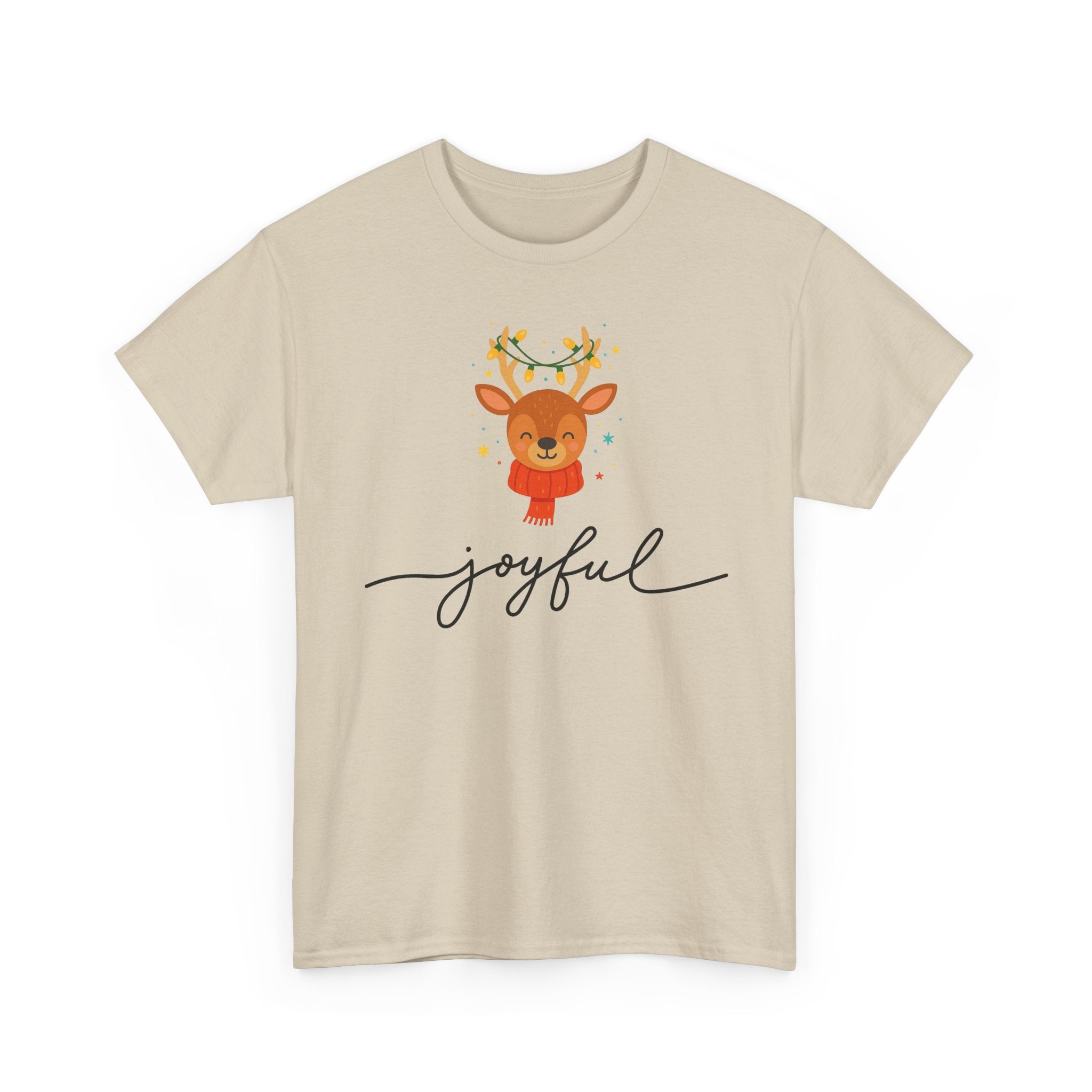 Joyful Reindeer Tee – Cute Holiday Christmas Shirt